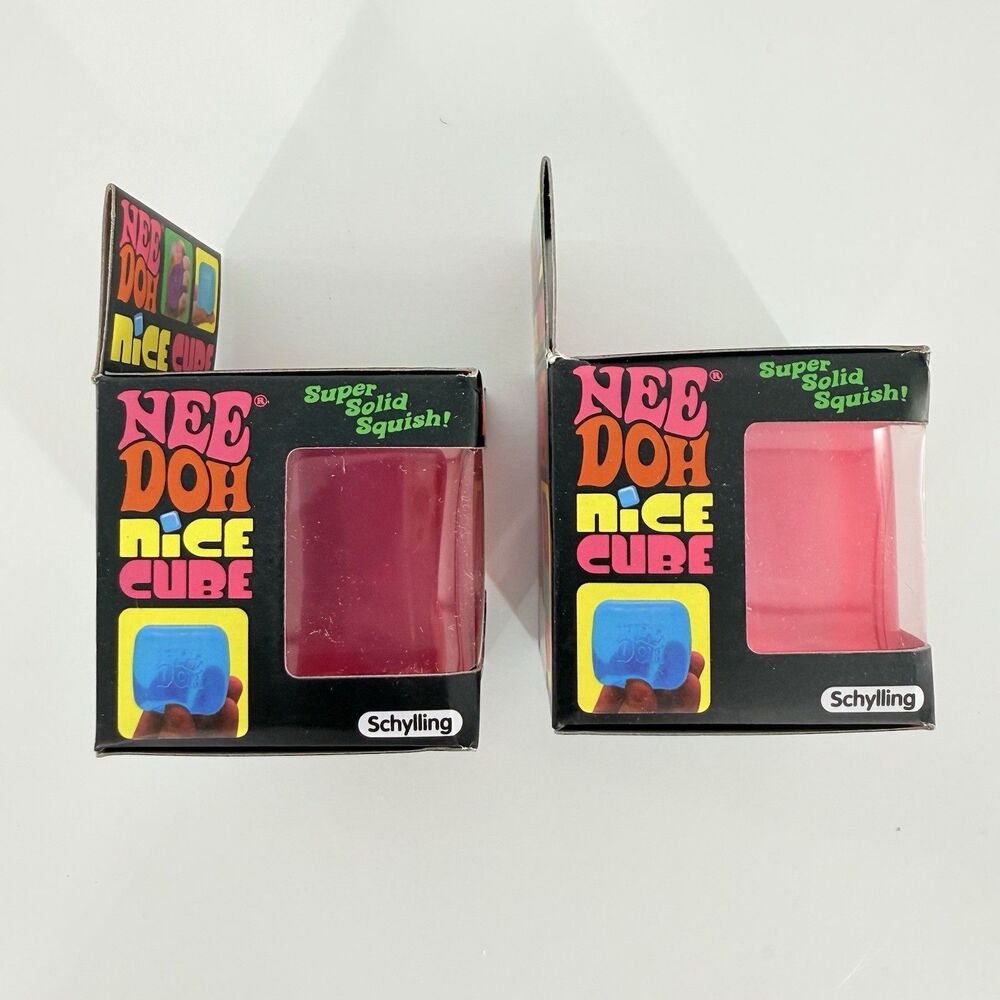 Schylling Nee Doh Nice Cube Original Pink Sensory Fidget Toy Stress Ball 2.25" - Picture 4 of 10